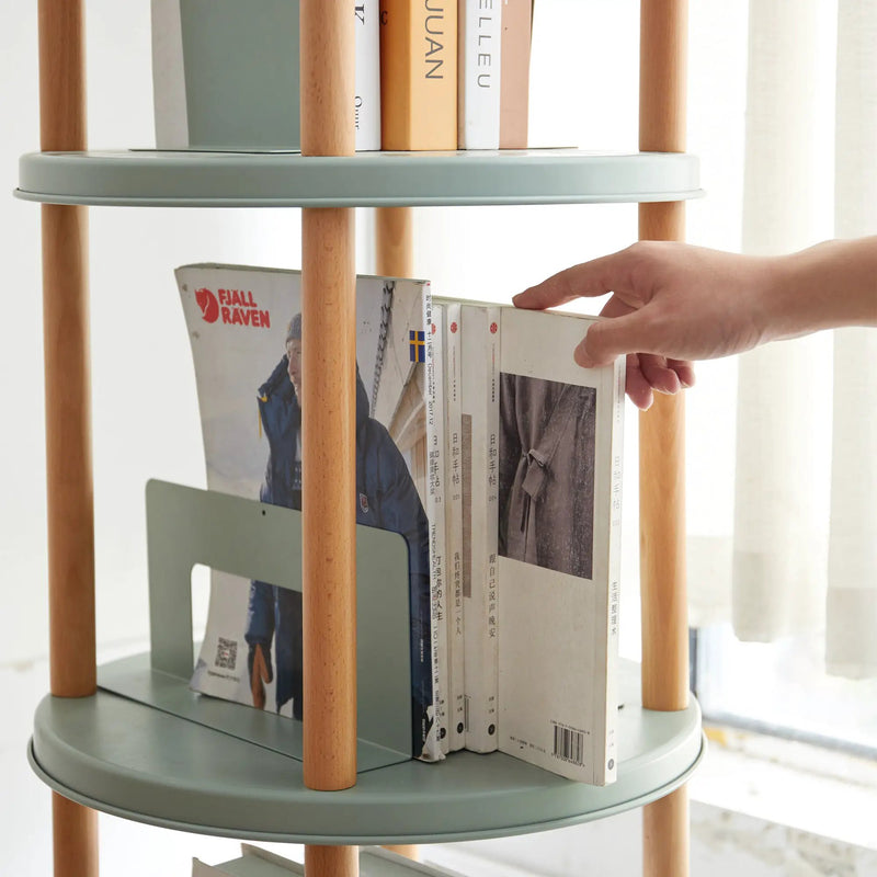 Storage Shelf: 360° Rotating Bookshelf by HouseOfZazla
