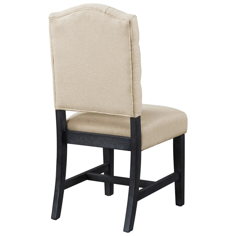 TREXM Retro Style Dining Chair Set with 4 Upholstered Chairs by HouseOfZazla