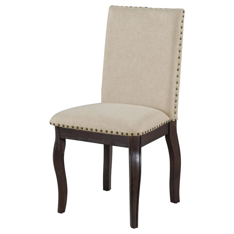 TREXM Set of 2 Dining Chairs with Nailhead (Espresso) by HouseOfZazla