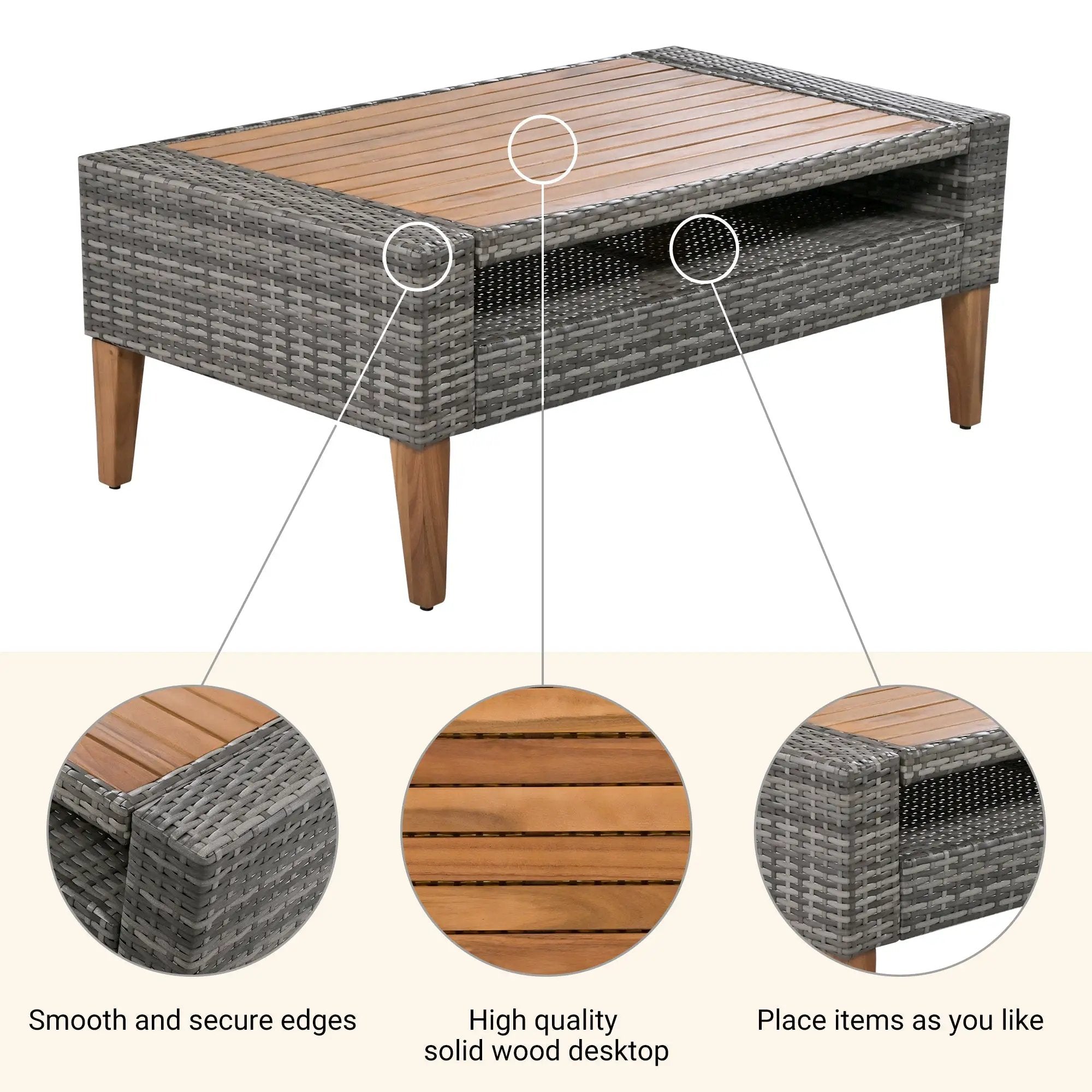 6-Piece All Weather PE Wicker Sofa Set by HouseOfZazla