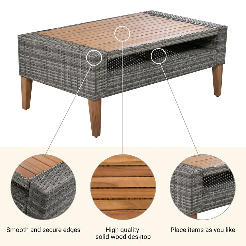 6-Piece All Weather PE Wicker Sofa Set by HouseOfZazla