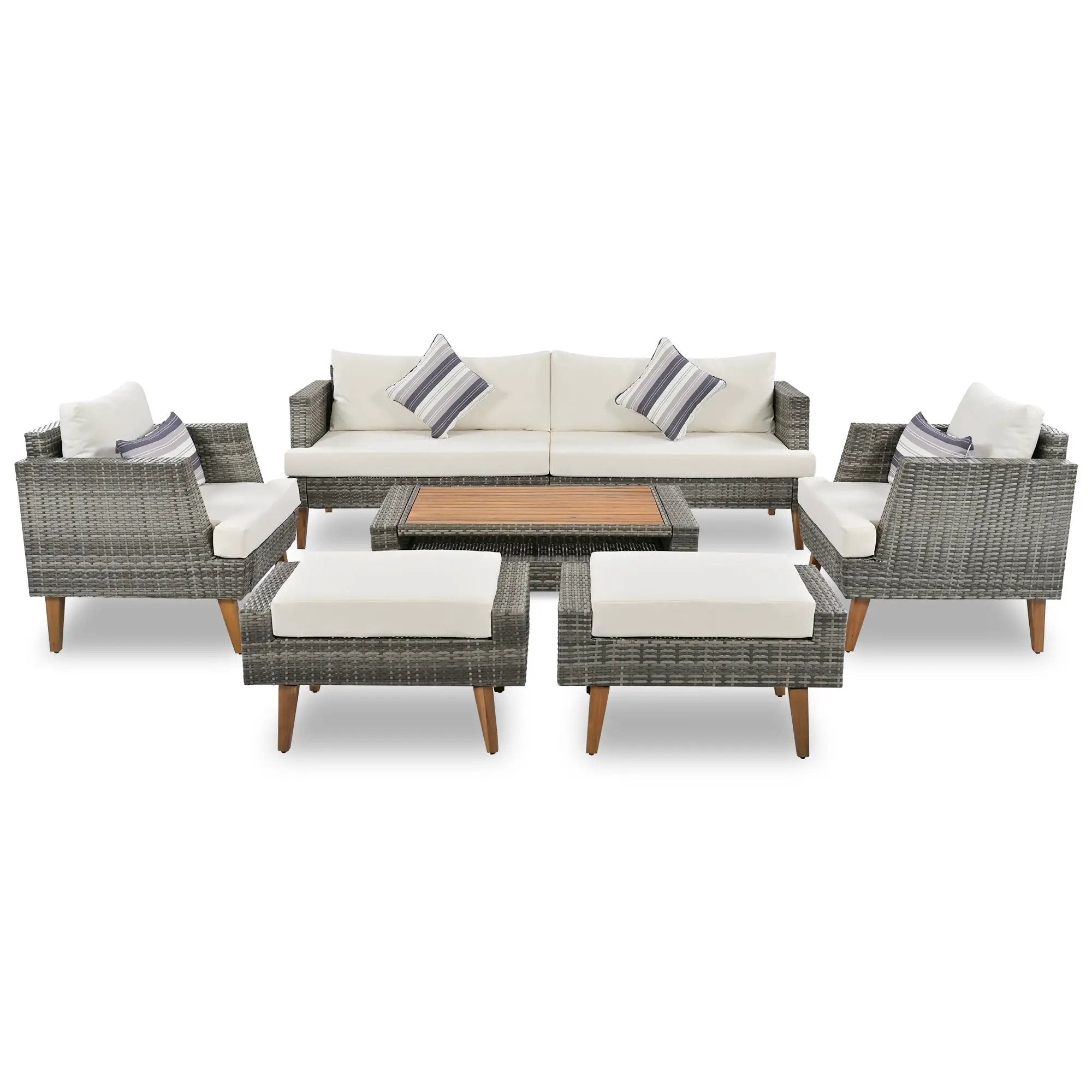 6-Piece All Weather PE Wicker Sofa Set by HouseOfZazla