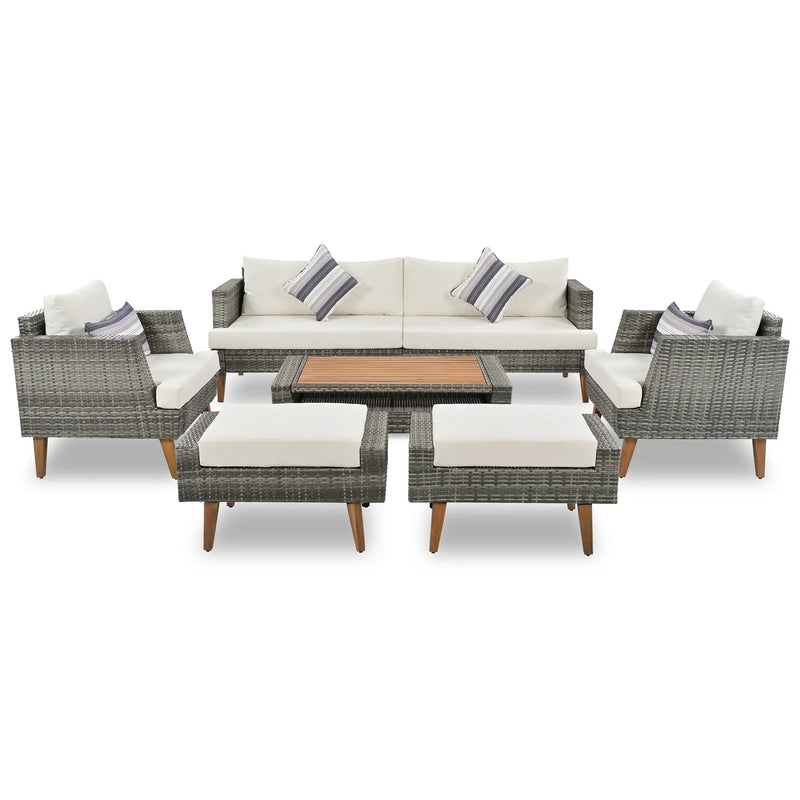 6-Piece All Weather PE Wicker Sofa Set by HouseOfZazla