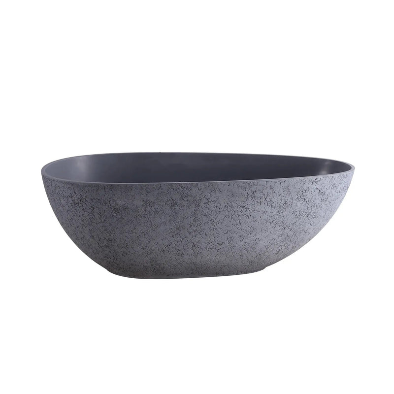 65 Inch Freestanding Solid Surface Soaking Bathtub by HouseOfZazla