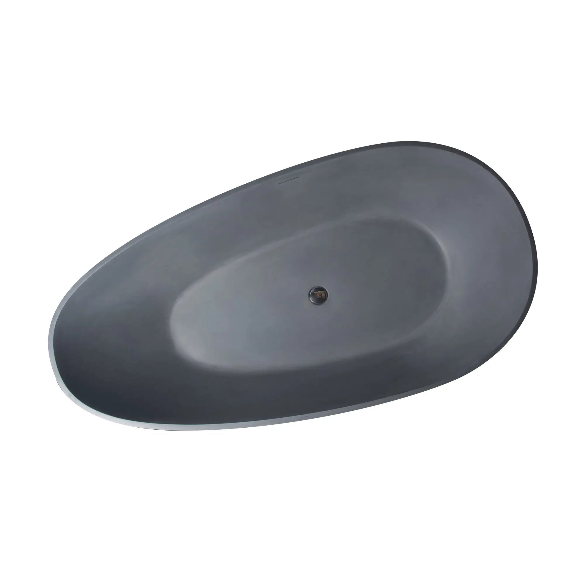 65 Inch Freestanding Solid Surface Soaking Bathtub by HouseOfZazla