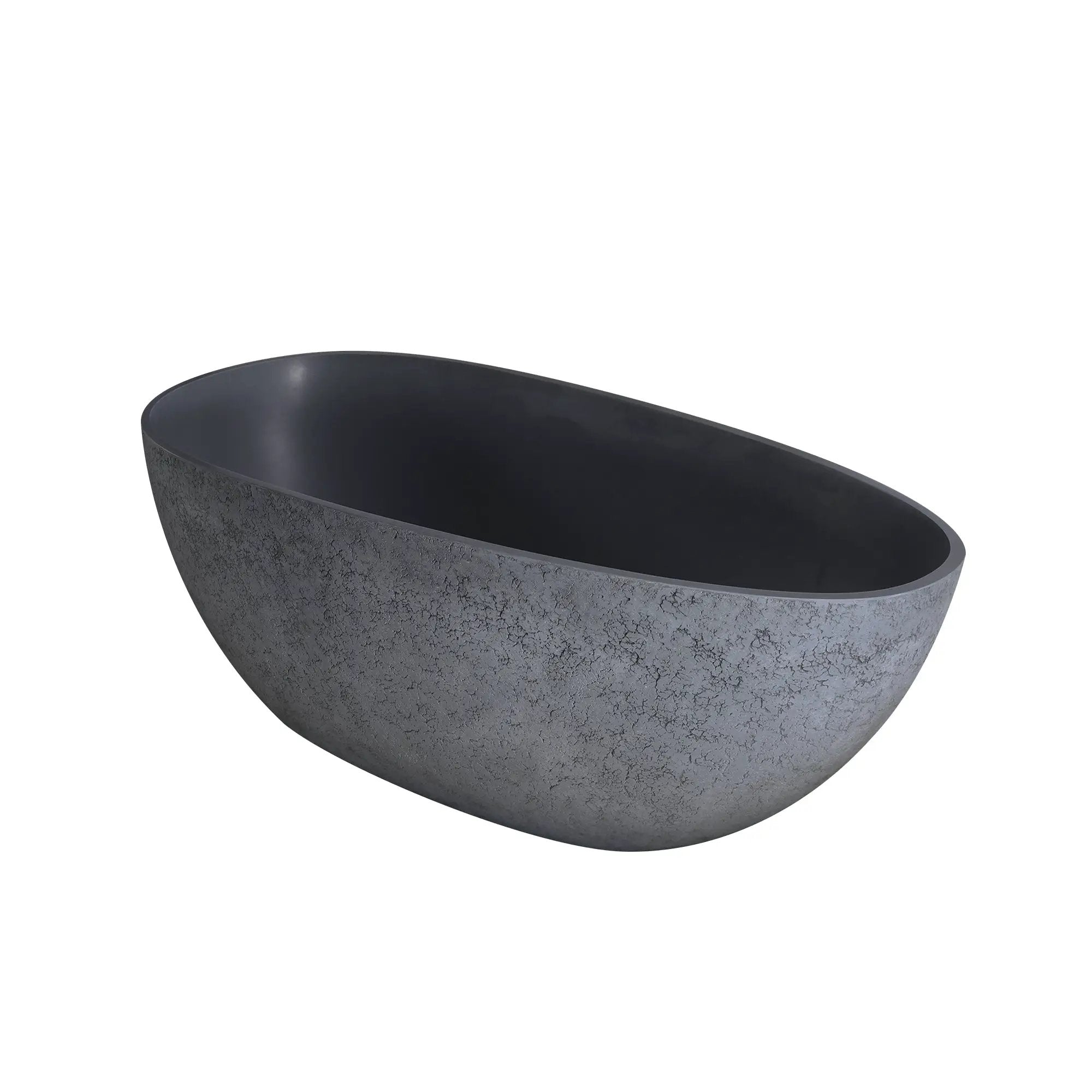 65 Inch Freestanding Solid Surface Soaking Bathtub by HouseOfZazla