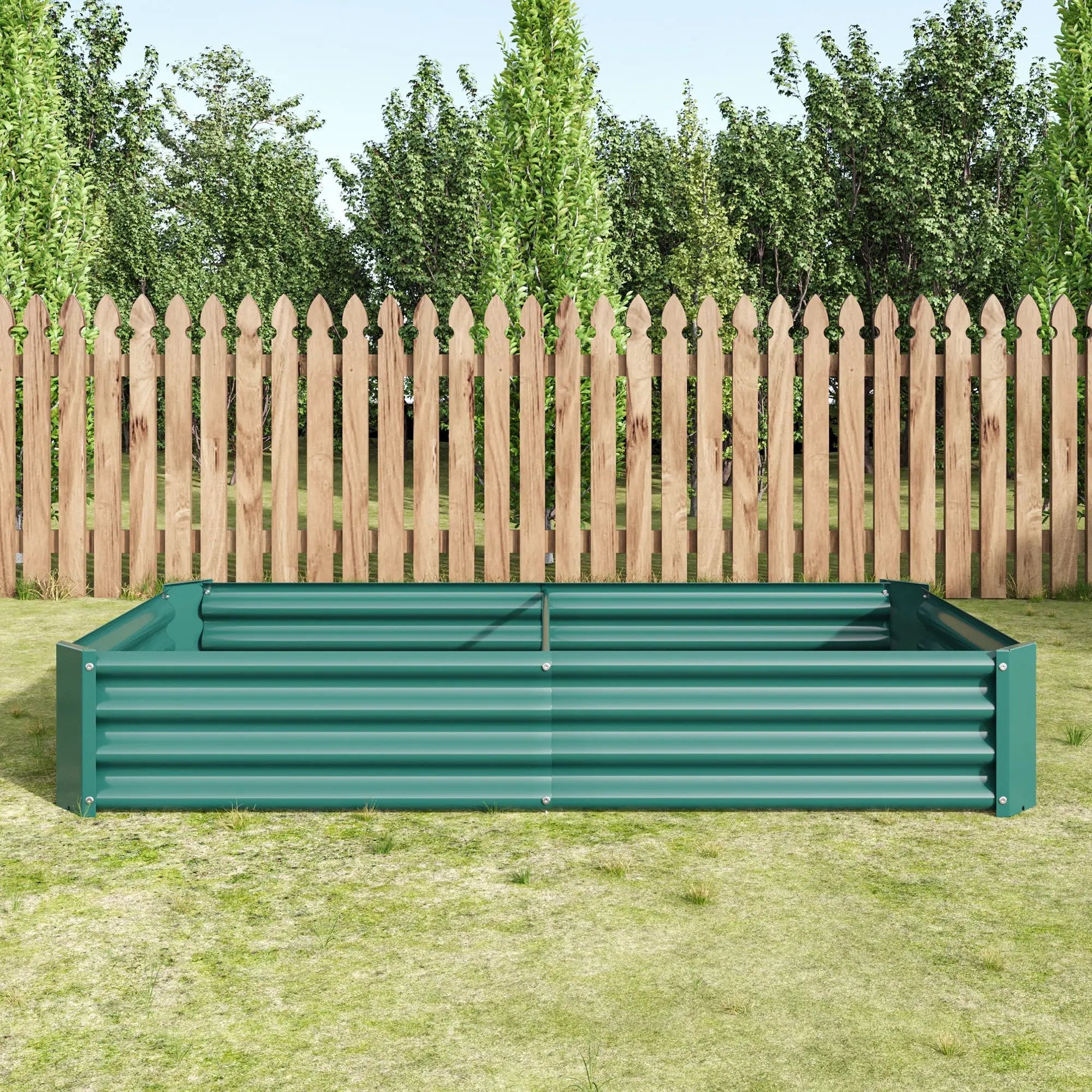 Premium Galvanized Metal Raised Garden Bed Set of 2 by HouseOfZazla