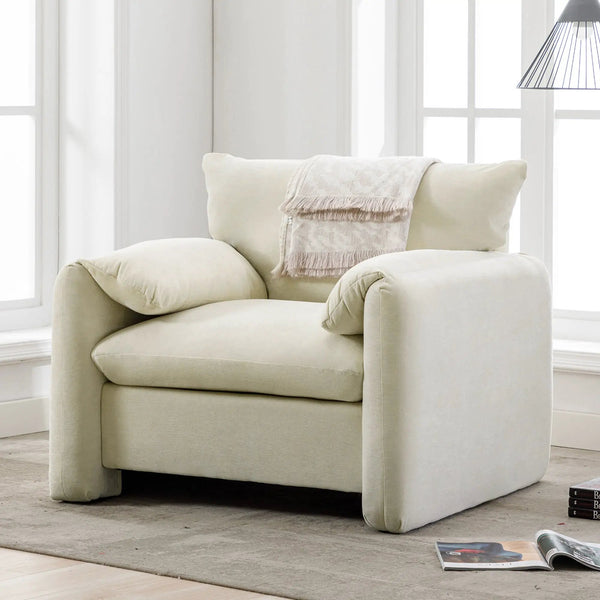 Modern Style Chenille Oversized Armchair Accent Chair