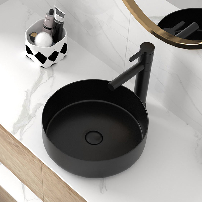 Ceramic Circular Vessel Bathroom Sink Art Sink by HouseOfZazla