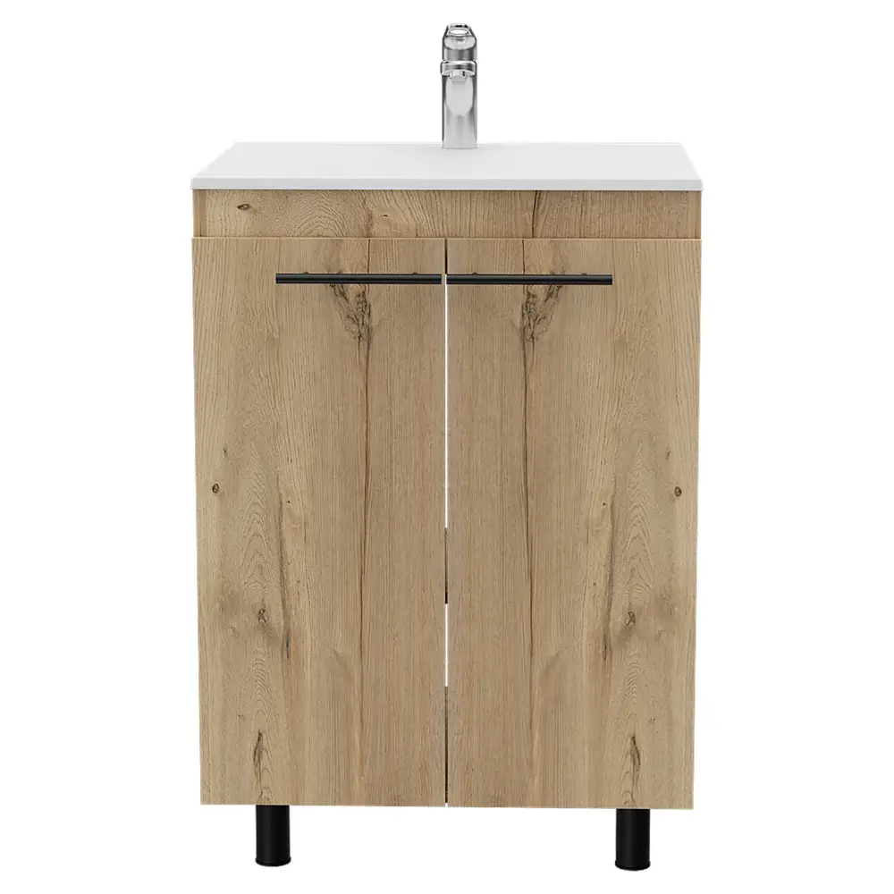 Khari 24" Floor Cabinet, Double Door, Two Shelves - Light by HouseOfZazla