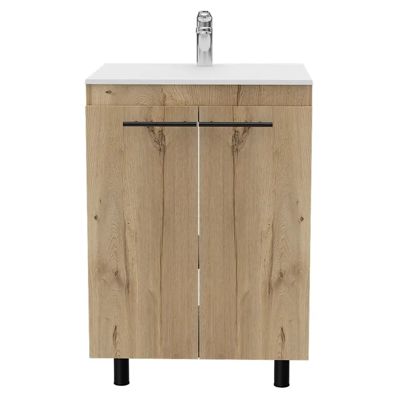 Khari 24" Floor Cabinet, Double Door, Two Shelves - Light by HouseOfZazla