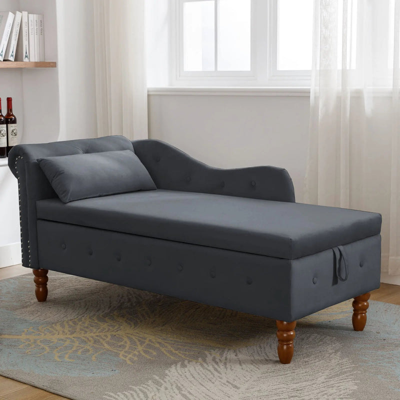 Black Velvet Chaise Lounge by HouseOfZazla