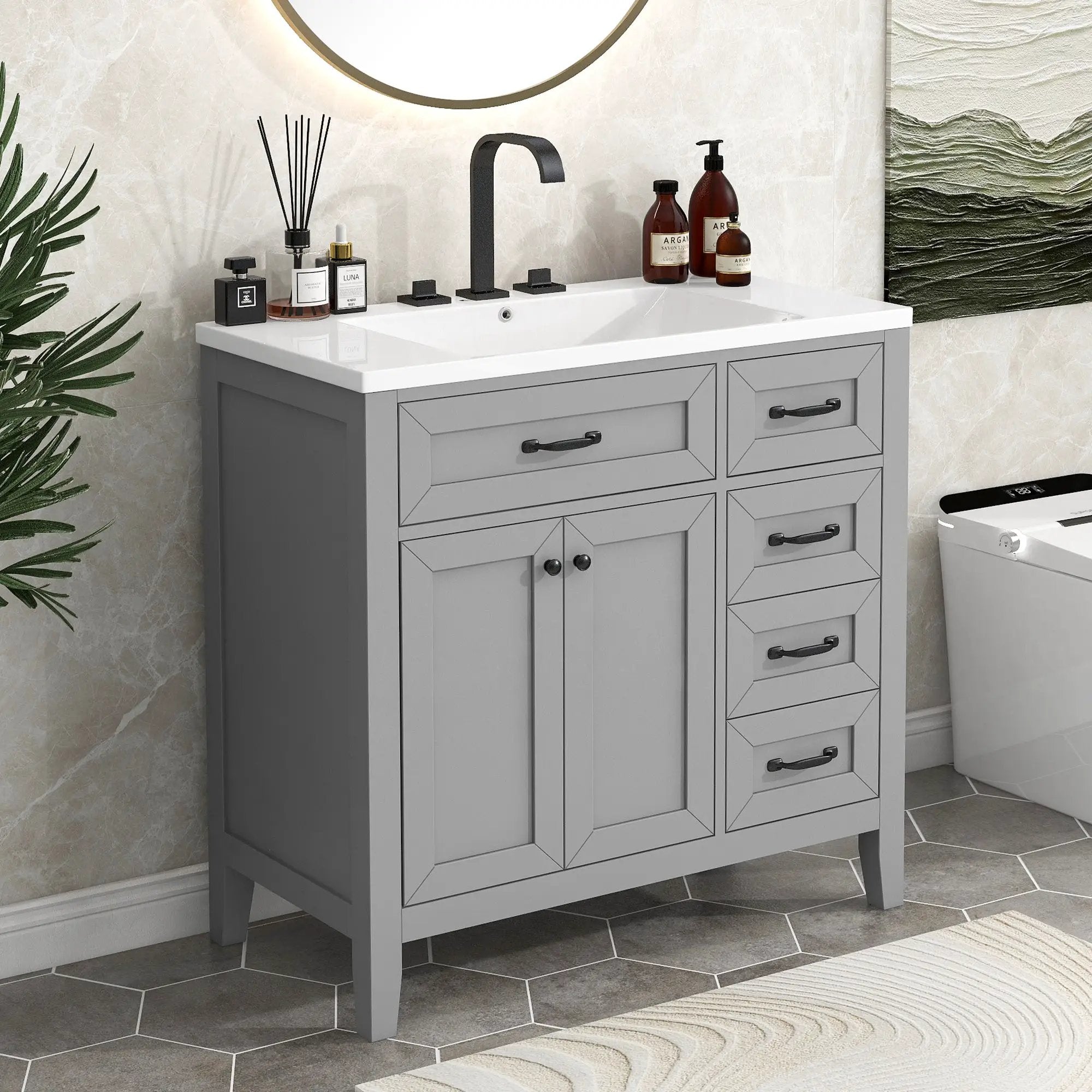 36" Bathroom Vanity with Sink Combo by HouseOfZazla