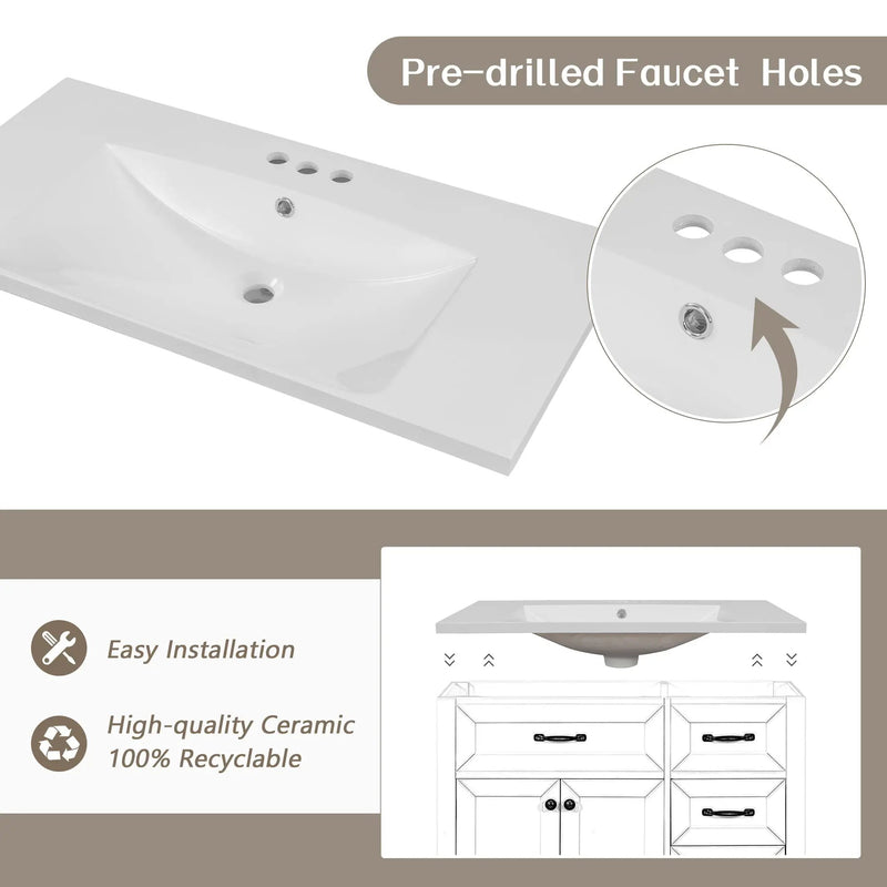 36" Bathroom Vanity with Sink Combo by HouseOfZazla