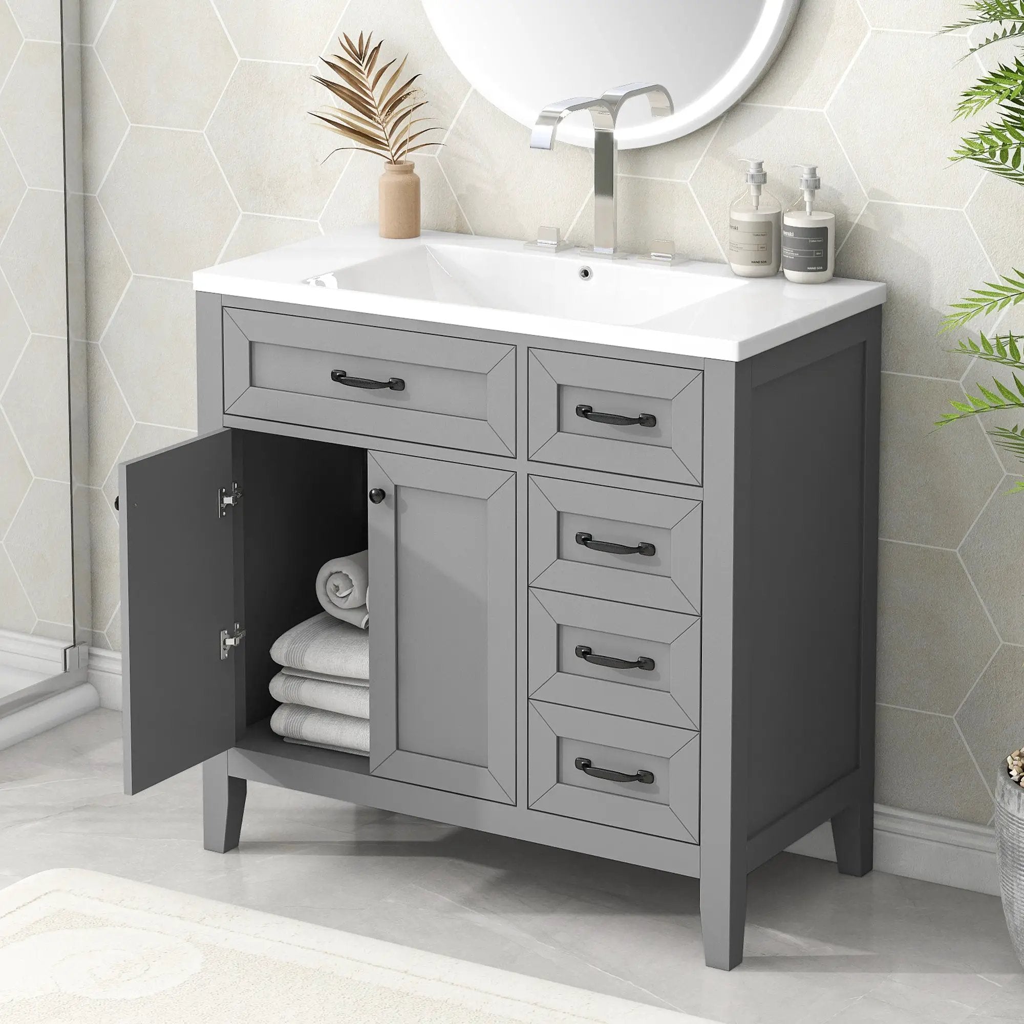 36" Bathroom Vanity with Sink Combo by HouseOfZazla