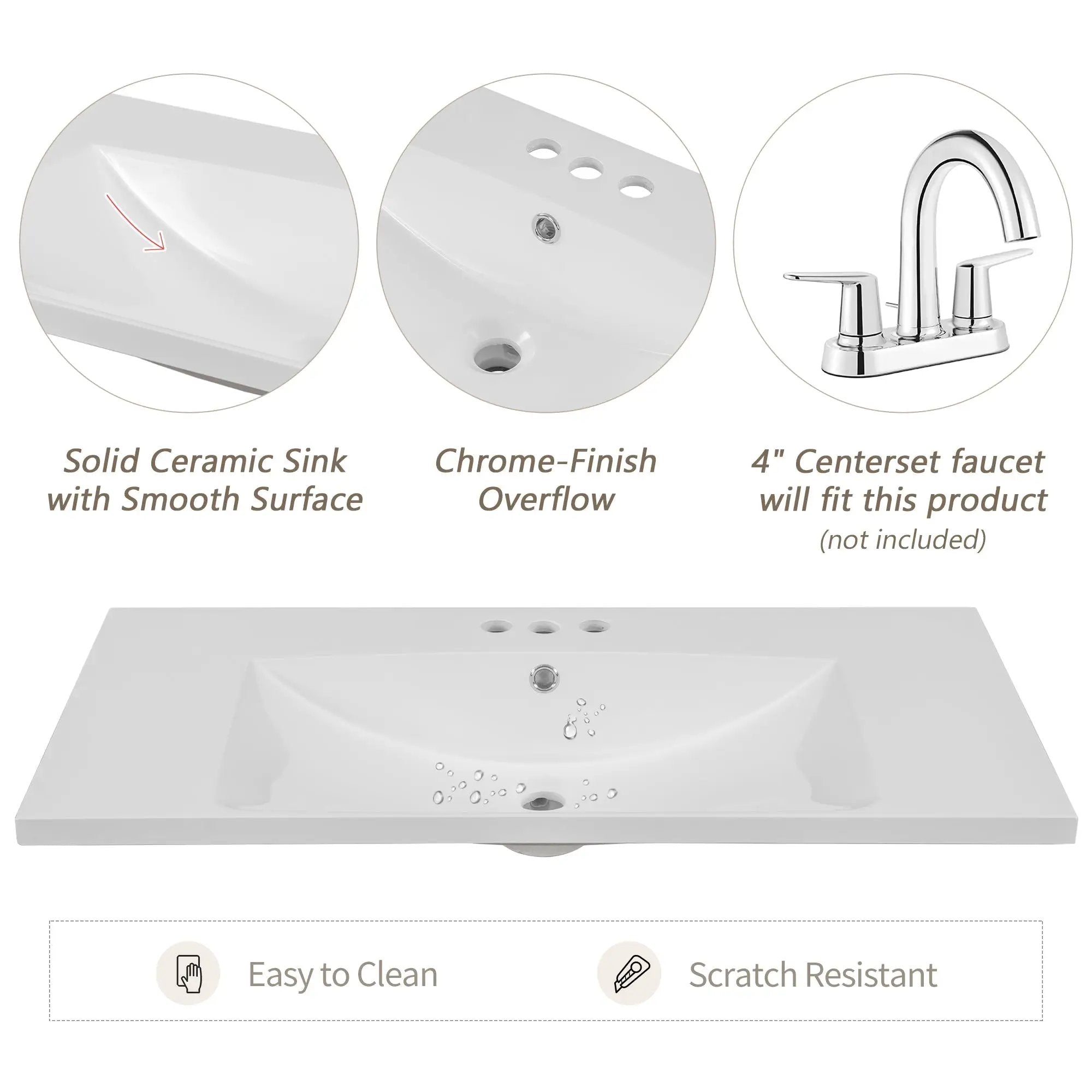 36" Bathroom Vanity with Sink Combo by HouseOfZazla