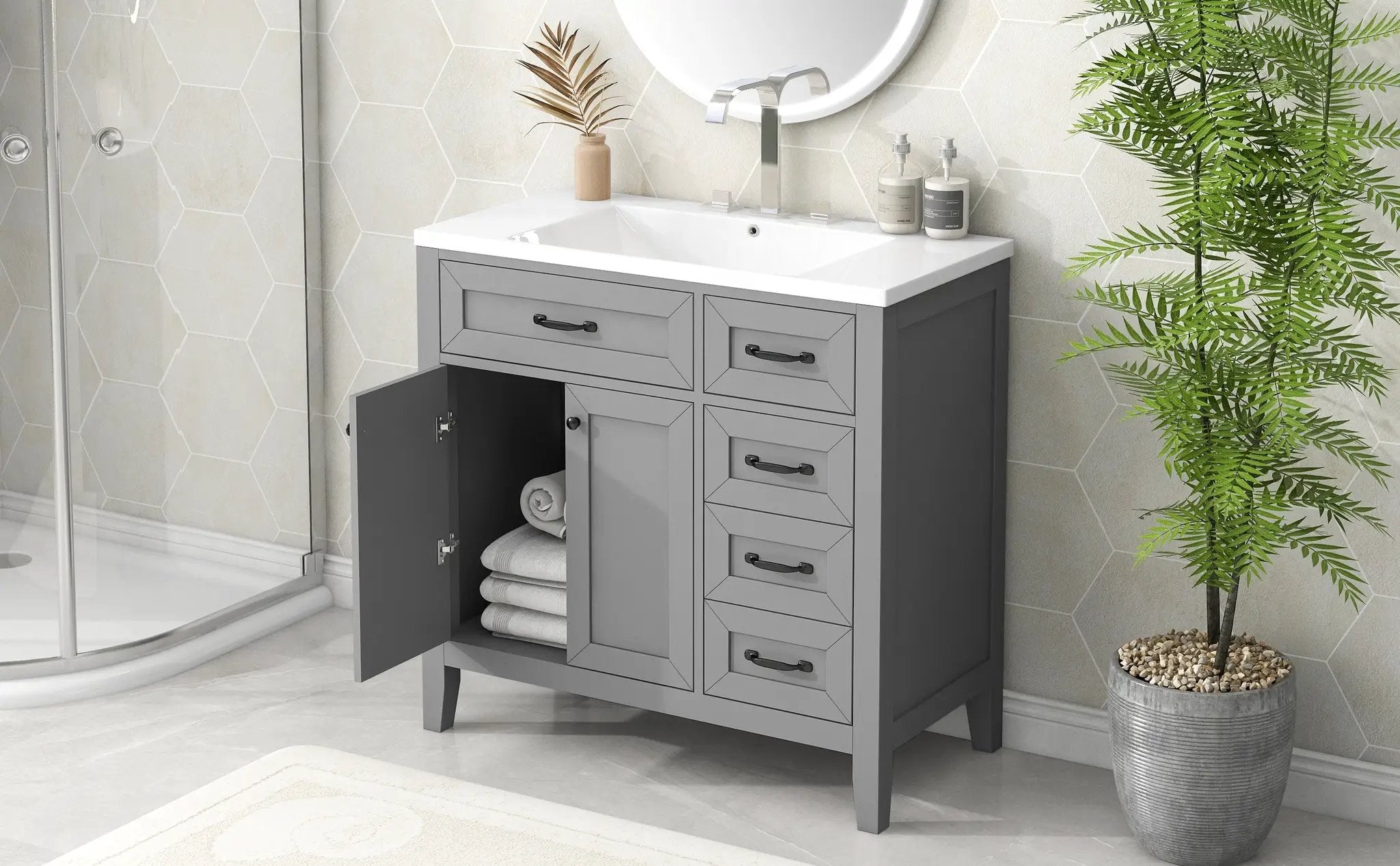 36" Bathroom Vanity with Sink Combo by HouseOfZazla