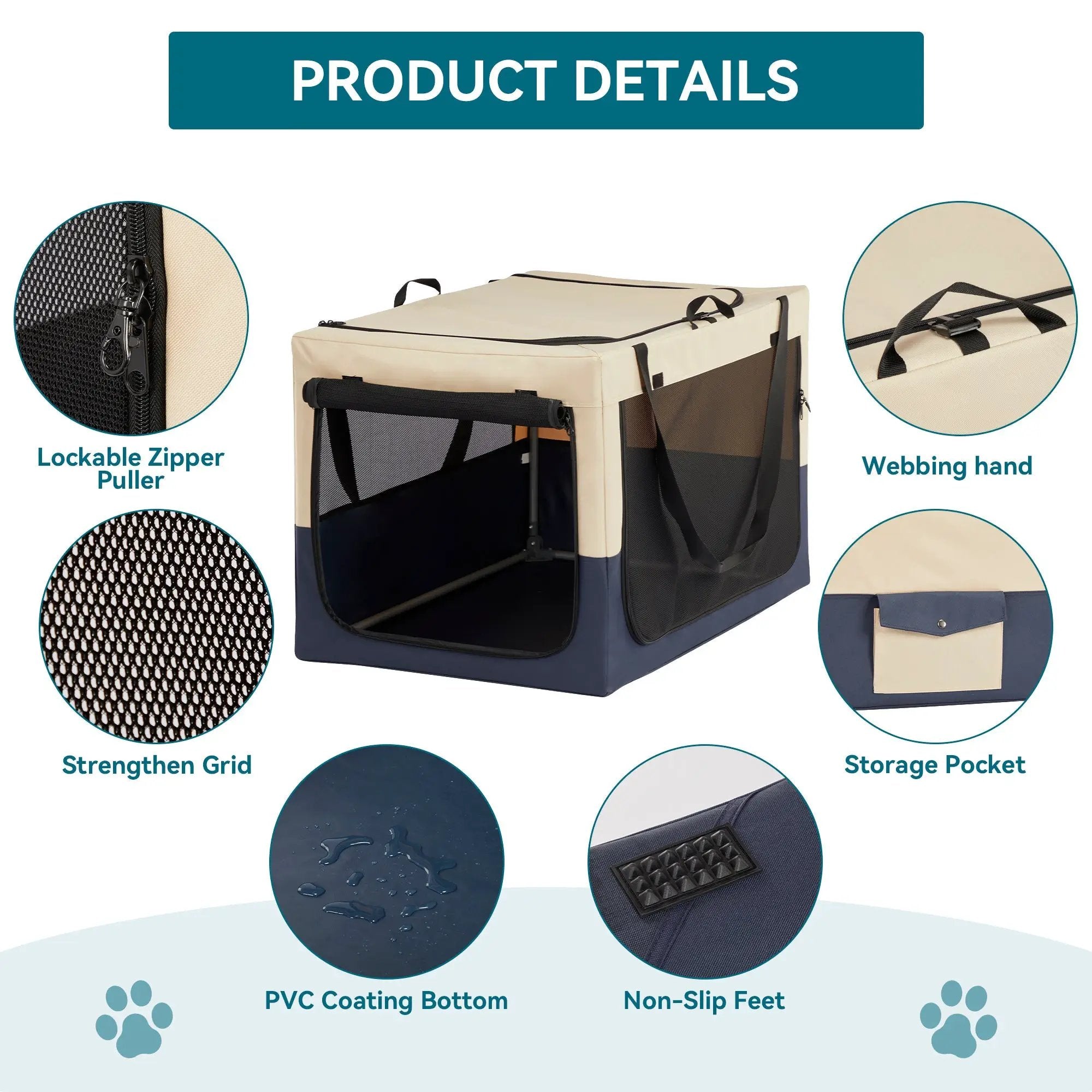 Adjustable Fabric Dog Crate by SunnyPet by HouseOfZazla