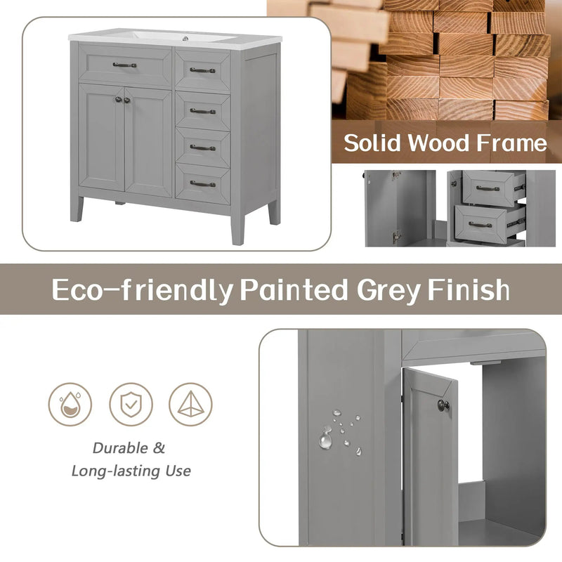 36" Bathroom Vanity with Sink Combo by HouseOfZazla