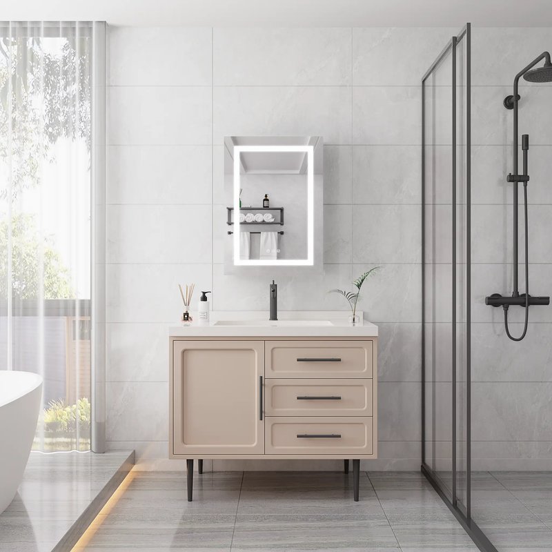 20 X 28 Inch Bathroom Medicine Cabinet with LED Mirror by HouseOfZazla