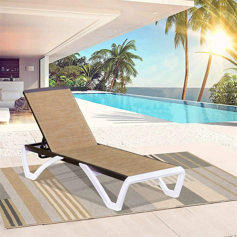 Adjustable Chaise Lounge Aluminum Outdoor Patio Chair by HouseOfZazla