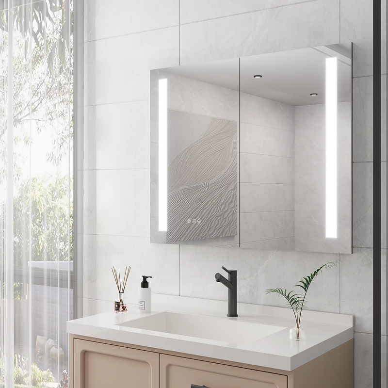 36 x 30 Inch Medicine Cabinet with LED Vanity Mirror by HouseOfZazla