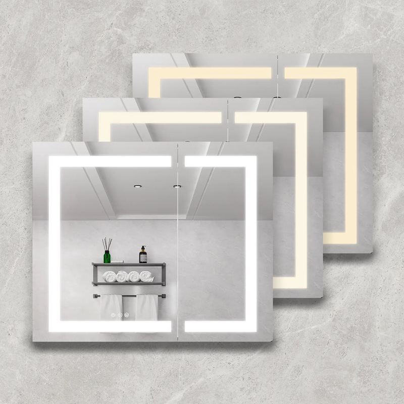 36x30 Inch Medicine Cabinet with LED Vanity Mirror by HouseOfZazla