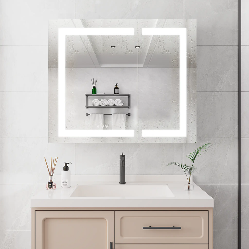 36x30 Inch Medicine Cabinet with LED Vanity Mirror by HouseOfZazla