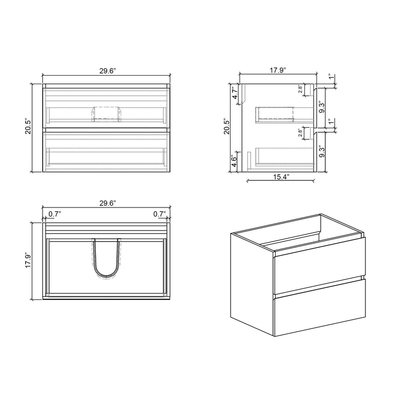 Alice Wall Mount Cabinet Without Basin by HouseOfZazla