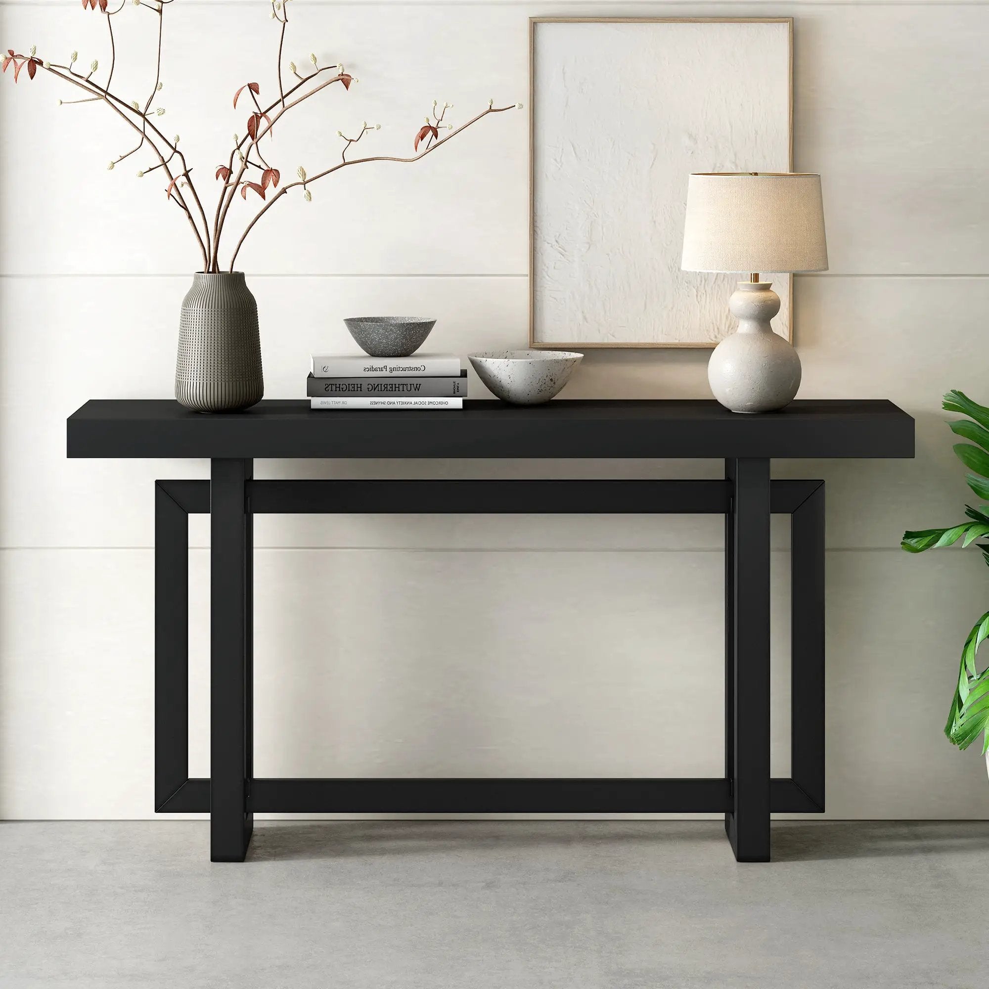 U Style 59.1'' Painted Entryway Table with Pine Veneer by HouseOfZazla