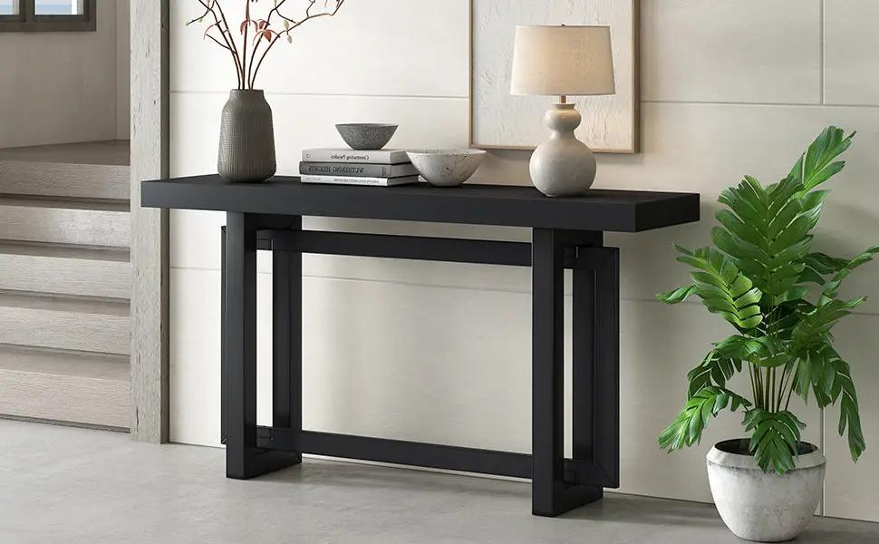 U Style 59.1'' Painted Entryway Table with Pine Veneer by HouseOfZazla