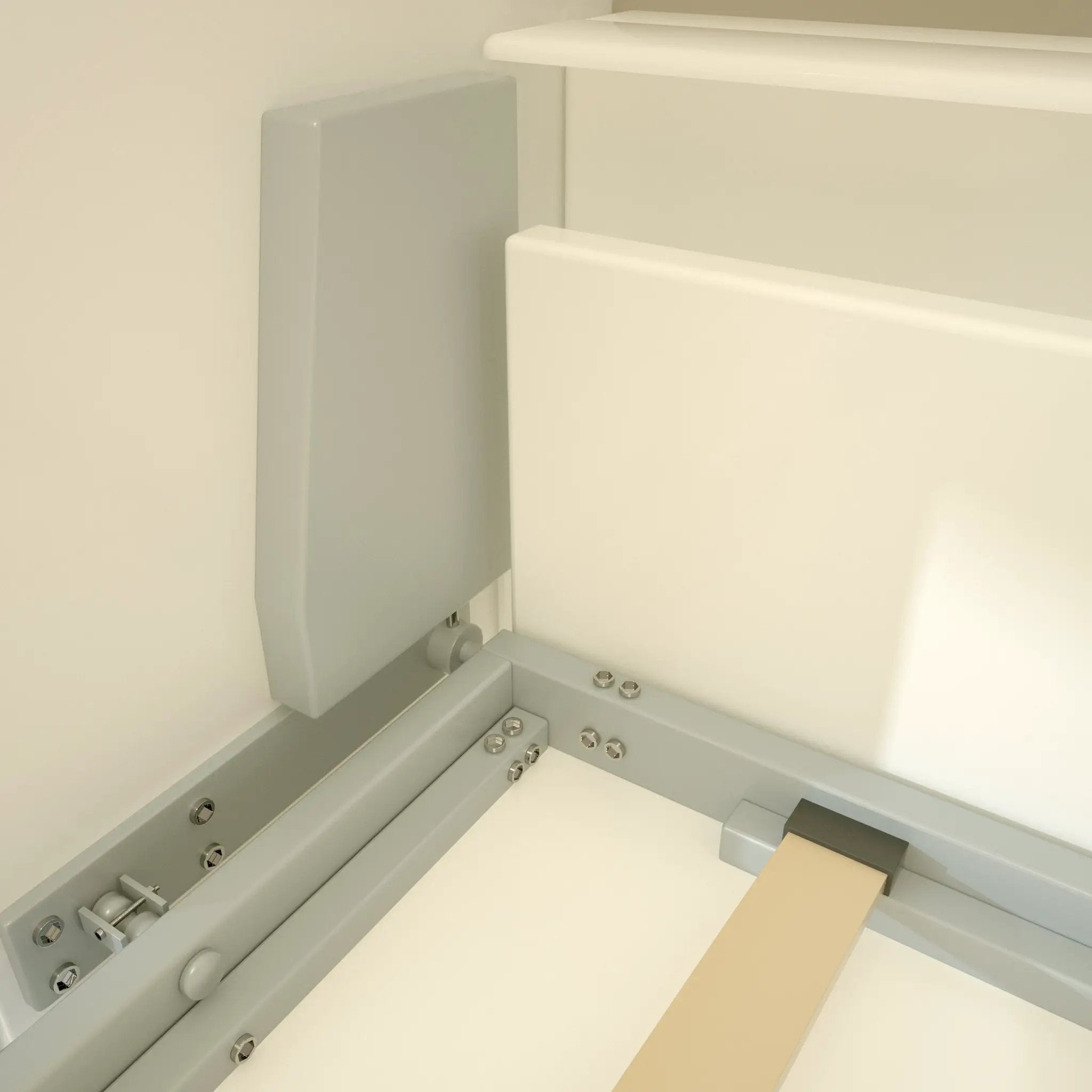 Modern Design Twin Size Horizontal Murphy Bed with Shelf Storage by HouseOfZazla