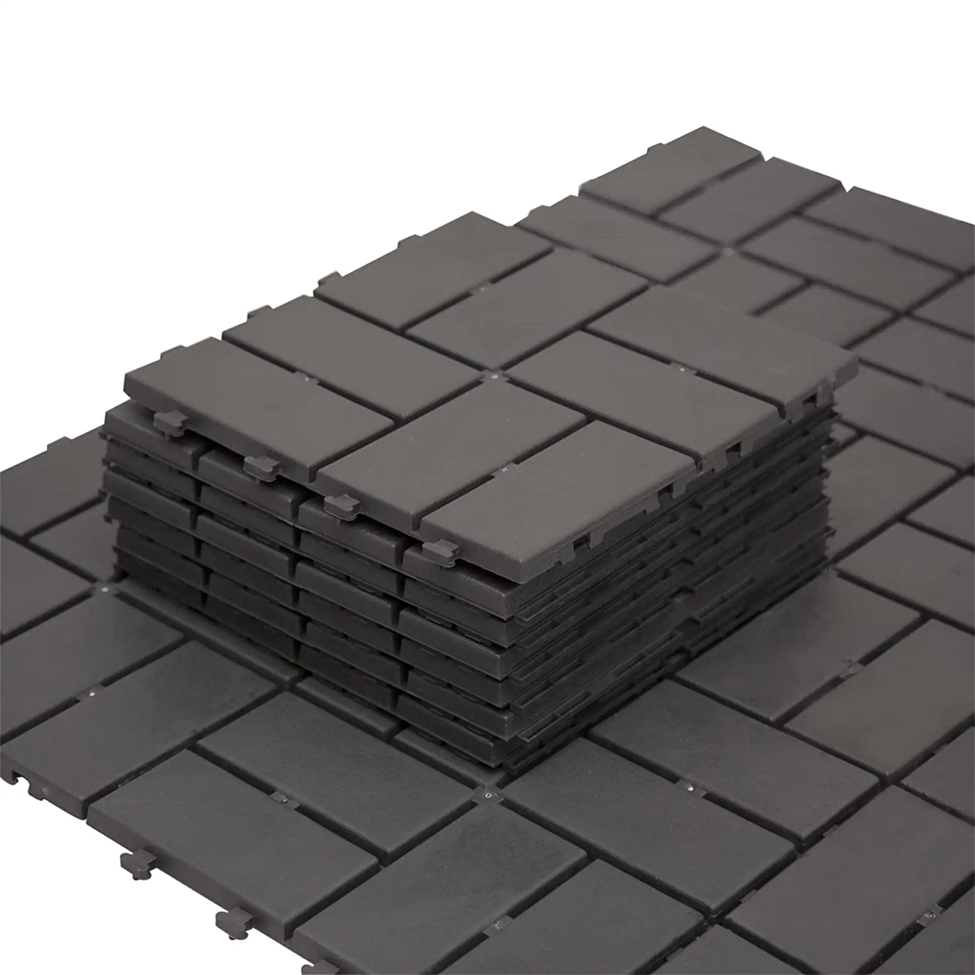Patio Interlocking Deck Tiles - Gray Composite by HouseOfZazla
