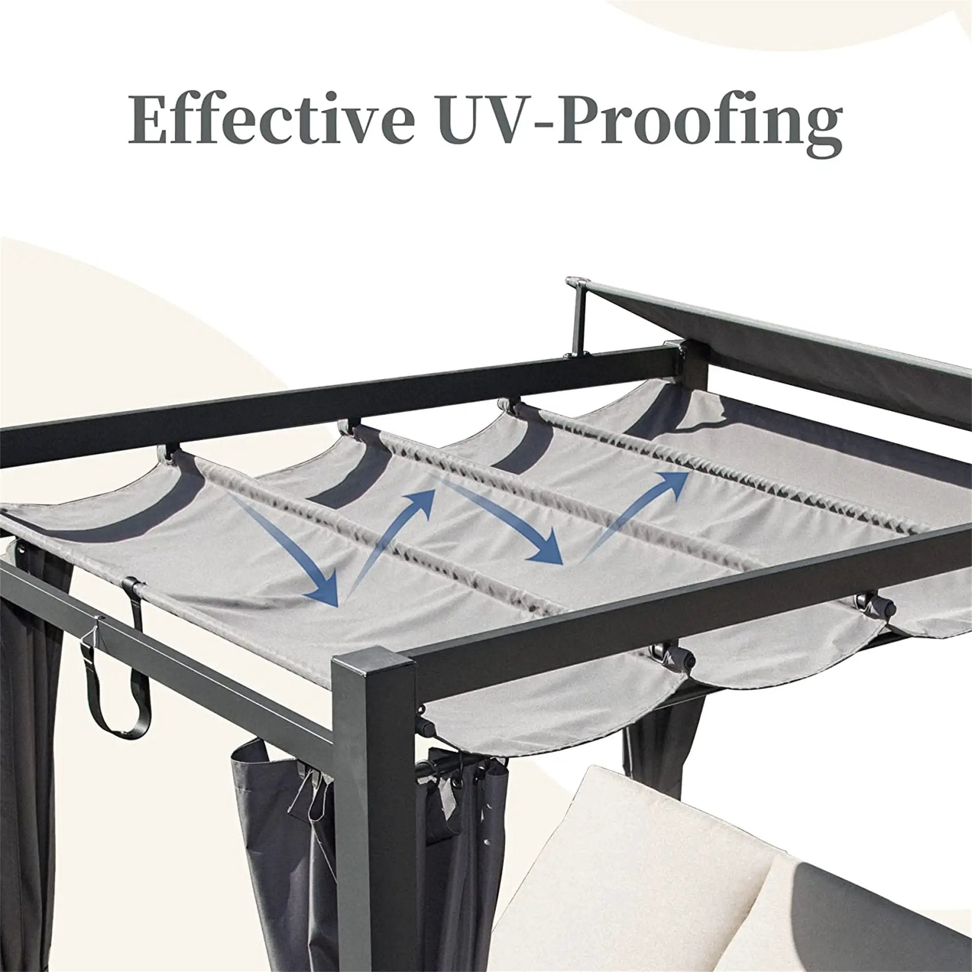 Aluminum Outdoor Patio Daybed with Retractable Canopy by HouseOfZazla