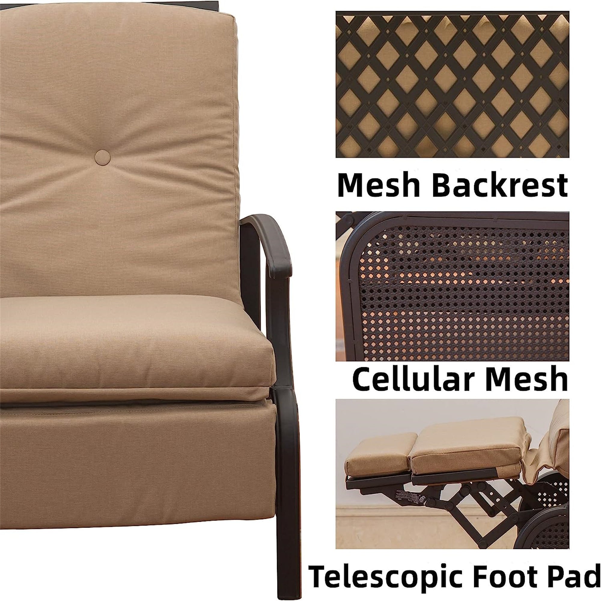 Patio Recliner Chair with Cushions by HouseOfZazla