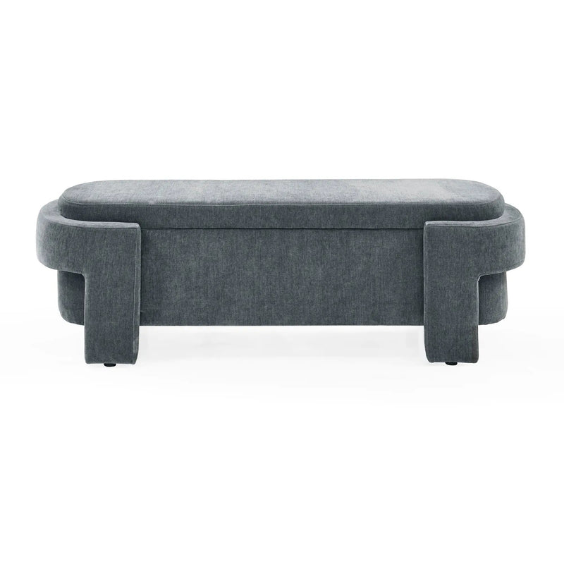 Chenille Upholstered Bench with Large Storage Space by HouseOfZazla