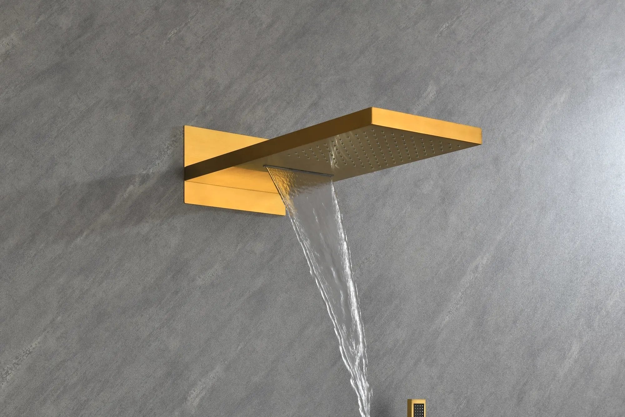 Wall Mounted Shower System with Handheld and Rainfall Head by HouseOfZazla
