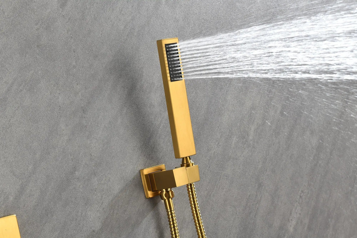Wall Mounted Shower System with Handheld and Rainfall Head, photo 3 of 7