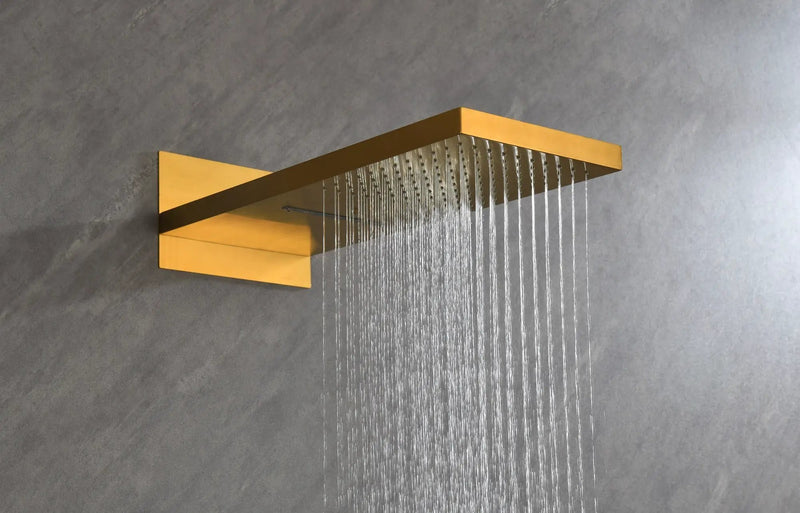Wall Mounted Shower System with Handheld and Rainfall Head by HouseOfZazla