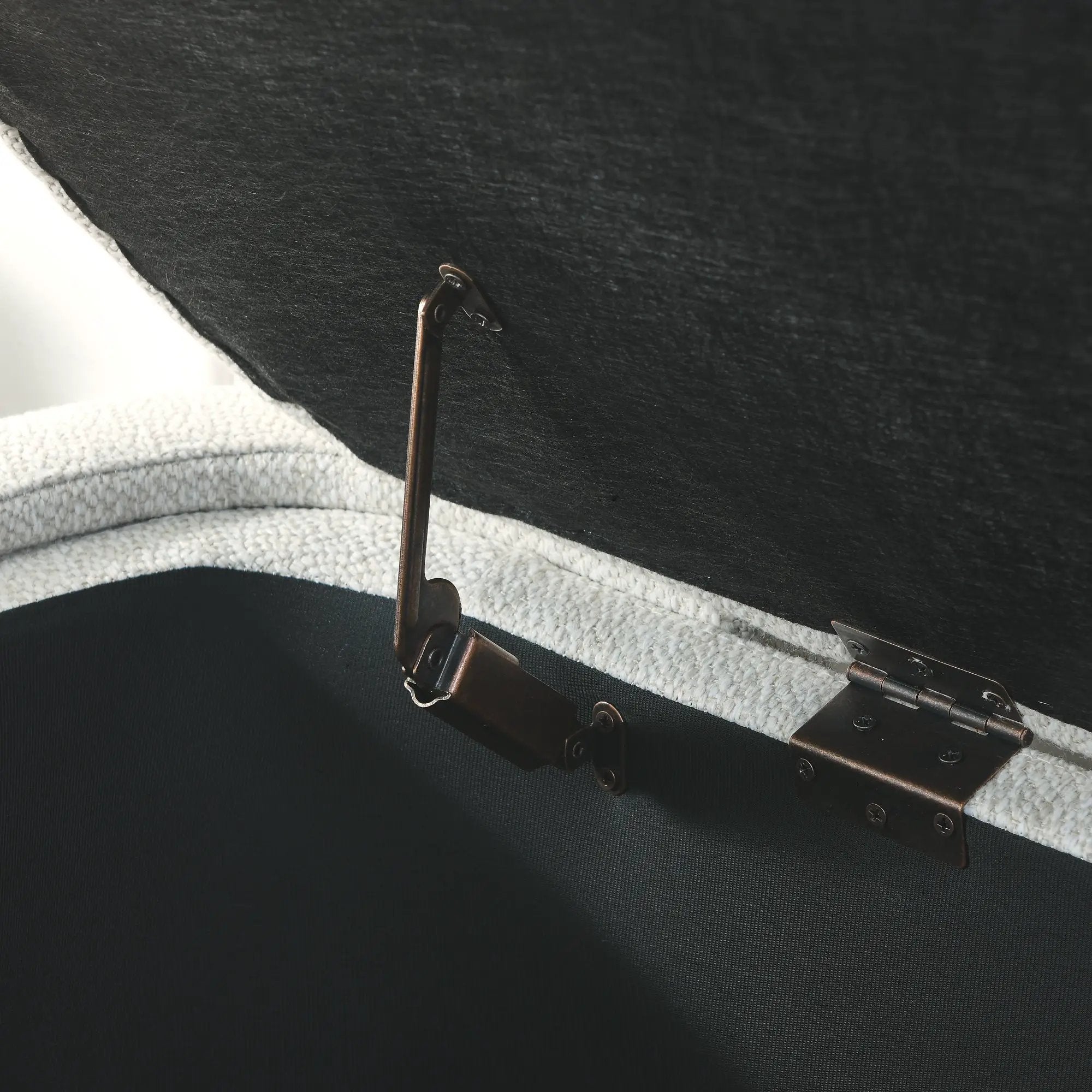 Linen Fabric Upholstered Bench with Large Storage Space by HouseOfZazla