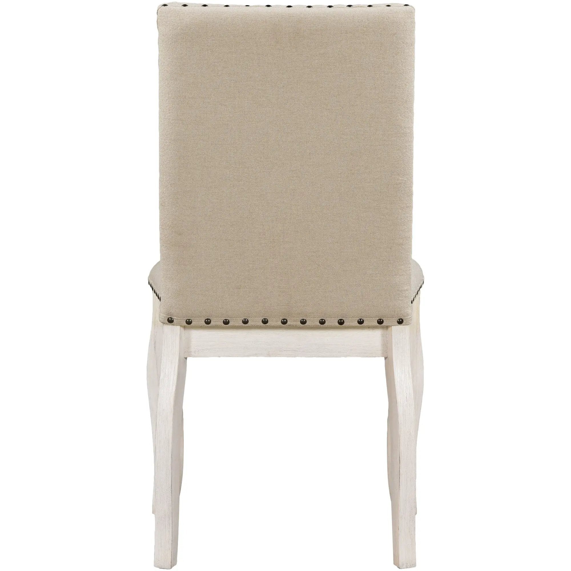 TREXM Set of 2 Dining Chairs - Wood Upholstered with Nailhead by HouseOfZazla