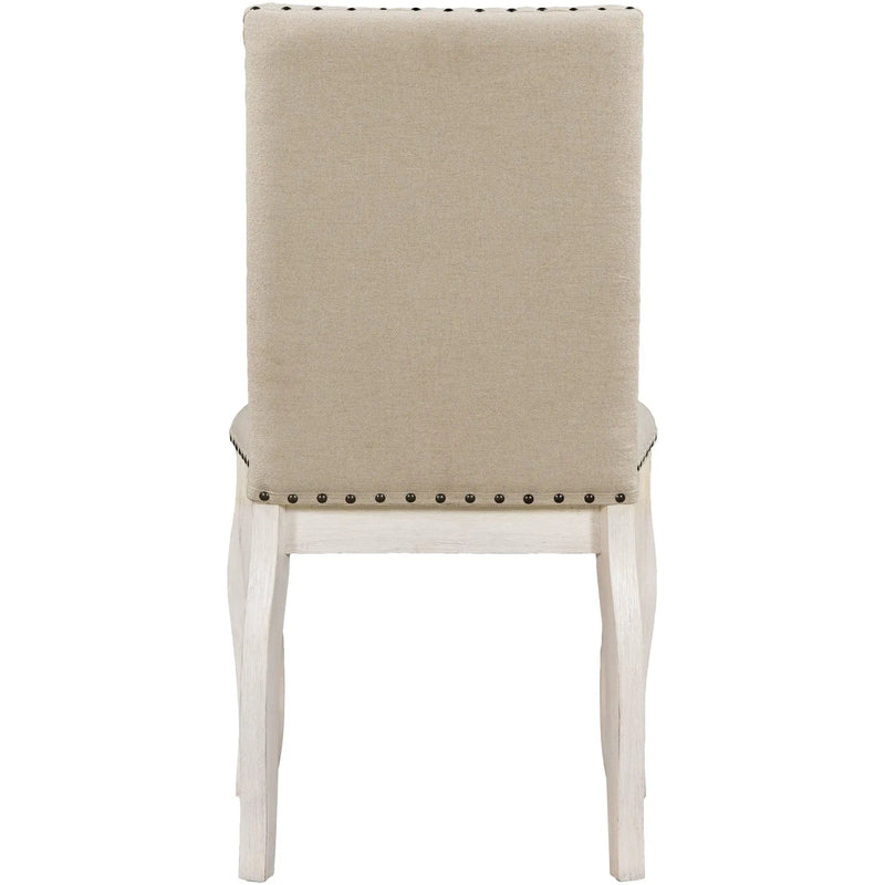 TREXM Set of 2 Dining Chairs - Wood Upholstered with Nailhead by HouseOfZazla