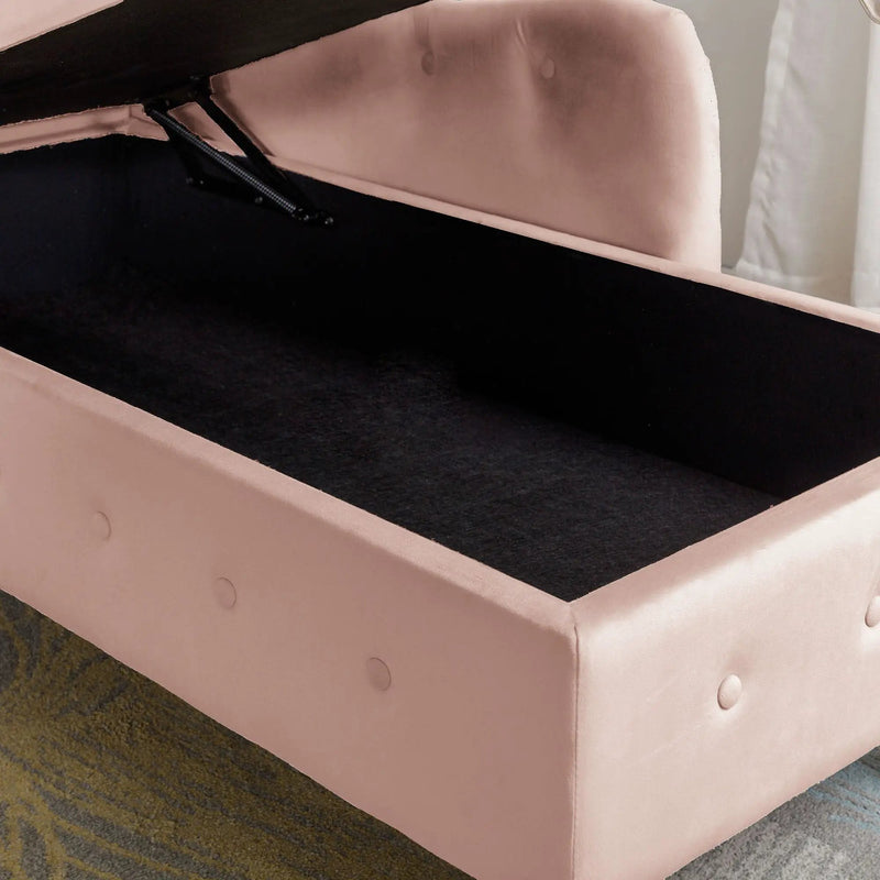 Pink Chaise Lounge Indoor Velvet Lounge Chair by HouseOfZazla