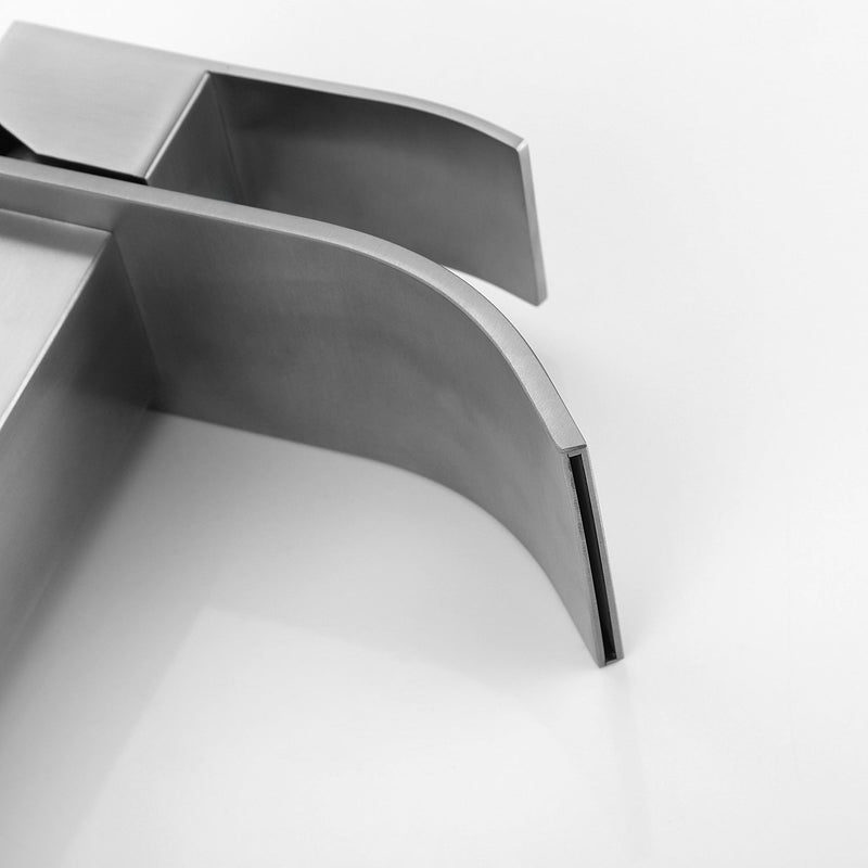 Waterfall Spout Bathroom Faucet, Single Handle Vanity Sink Faucet by HouseOfZazla