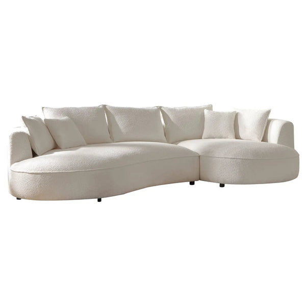 Curved Sofa with Ingenious Shape in Beige, photo 2 of 10