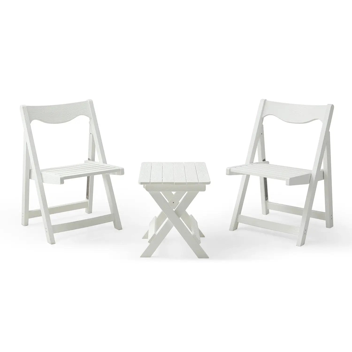 HIPS Foldable Small Table and Chair Set with 2 Chairs and Rectangular Table by HouseOfZazla