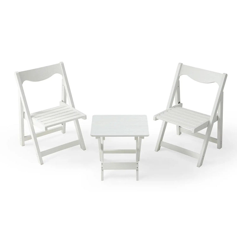 HIPS Foldable Small Table and Chair Set with 2 Chairs and Rectangular Table by HouseOfZazla
