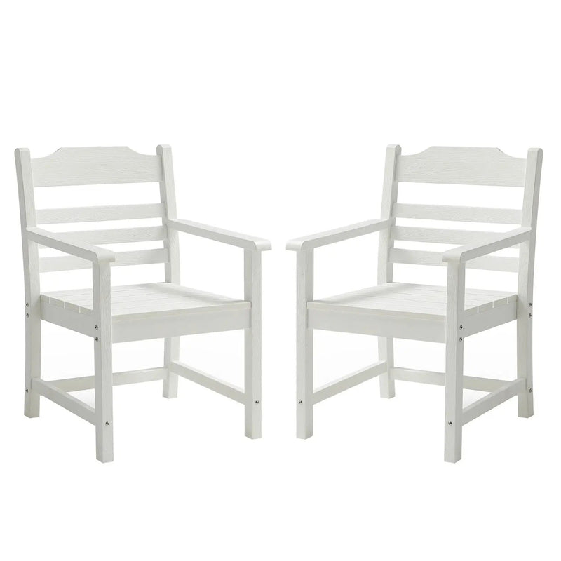 Patio Dining Chair with Armset Set of 2, Pure by HouseOfZazla