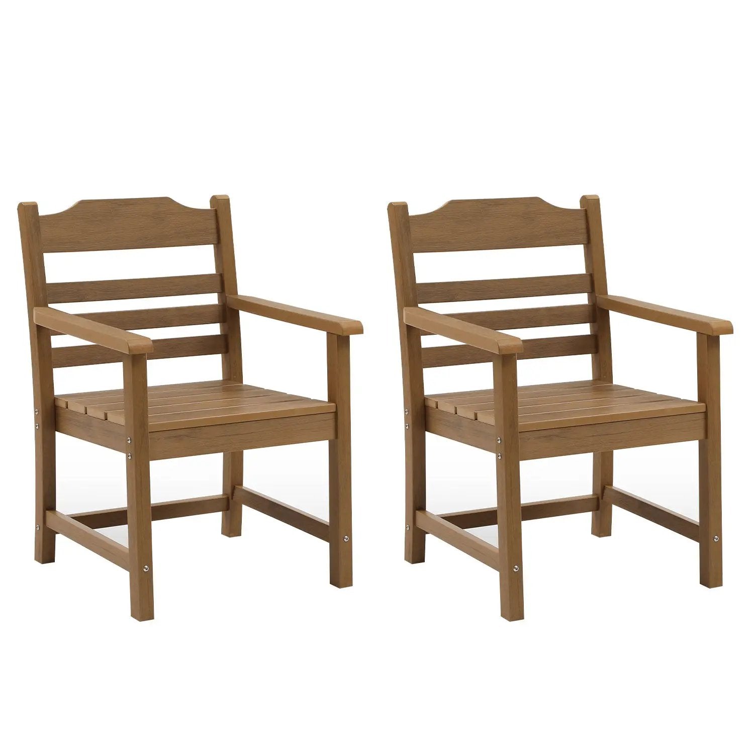 Patio Dining Chair with Armset Set of 2 - HIPS Material by HouseOfZazla