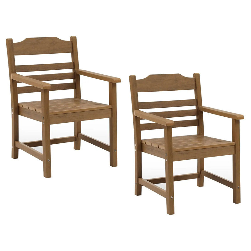 Patio Dining Chair with Armset Set of 2 - HIPS Material by HouseOfZazla